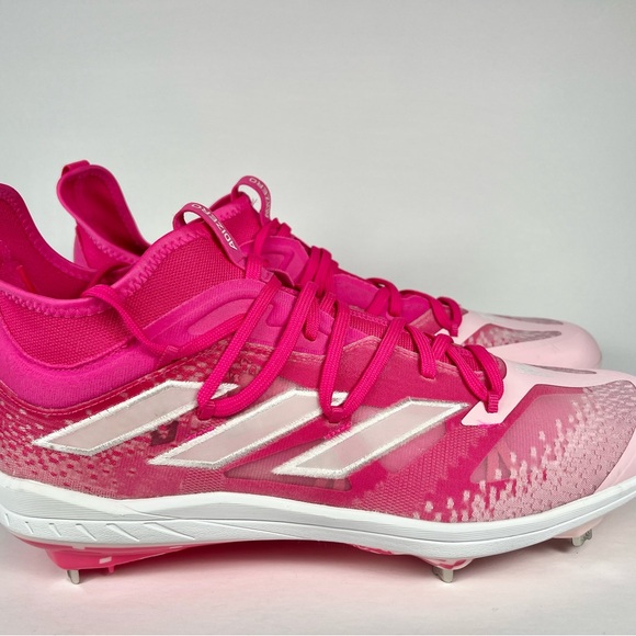 Adidas Adizero Afterburner Breast Cancer Pink Baseball Cleats Size 14 - Picture 3 of 10